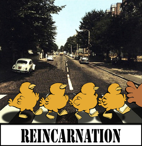 Cartoon: REINCARNATION... (medium) by berk-olgun tagged reincarnation
