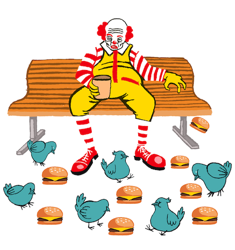 Cartoon: Retired Clown... (medium) by berk-olgun tagged retired,clown