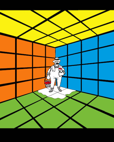 Cartoon: Rubik Cube... (medium) by berk-olgun tagged rubik,cube