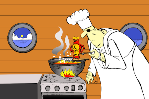 Cartoon: Ship Kitchen... (medium) by berk-olgun tagged ship,kitchen