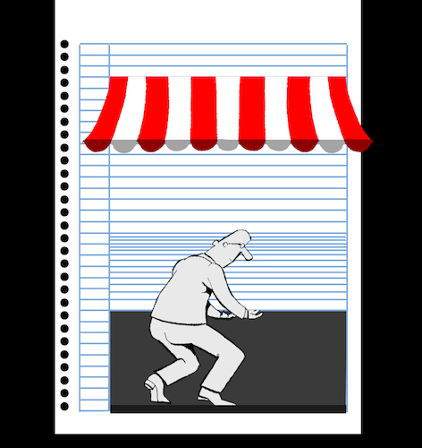 Cartoon: Shop Shutter... (medium) by berk-olgun tagged shop,shutter