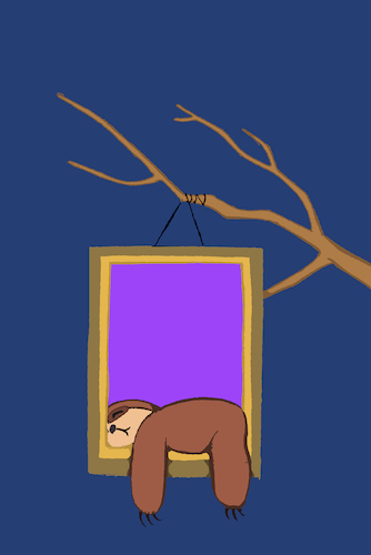 Cartoon: Sloth Painting... (medium) by berk-olgun tagged sloth,painting