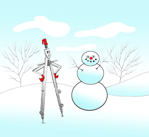 Cartoon: Snowman... (medium) by berk-olgun tagged snowman