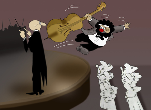 Cartoon: Stage Diving.. (medium) by berk-olgun tagged stage,diving