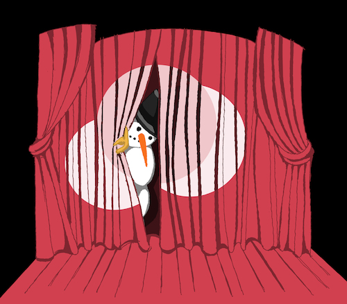 Cartoon: Stage Fright... (medium) by berk-olgun tagged stage,fright