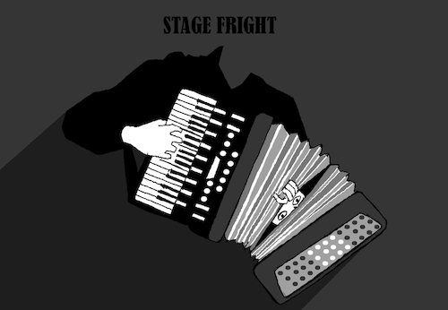 Cartoon: Stage Fright... (medium) by berk-olgun tagged stage,fright