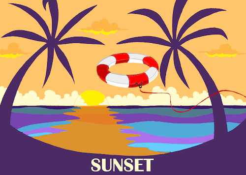 Cartoon: Sunset... (medium) by berk-olgun tagged sunset