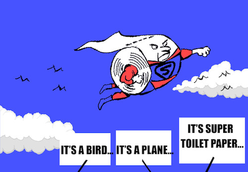 Cartoon: Super Toilet Paper... (medium) by berk-olgun tagged super,toilet,paper