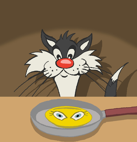 Cartoon: Sylvester... (medium) by berk-olgun tagged sylvester