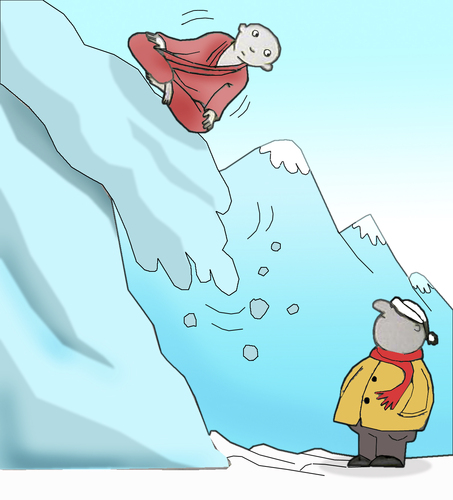 Cartoon: The Avalanche.. (medium) by berk-olgun tagged the,avalanche