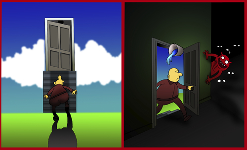 Cartoon: The Magic Door... (medium) by berk-olgun tagged the,magic,door
