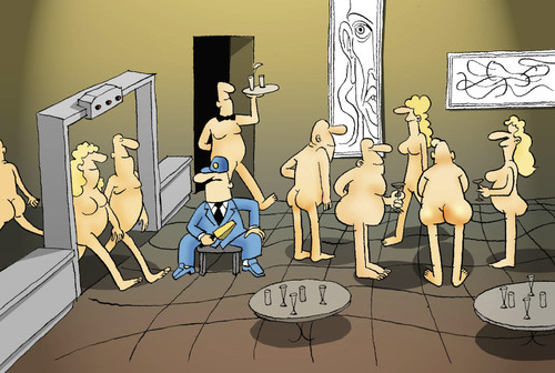 Cartoon: The Nude Party... (medium) by berk-olgun tagged the,nude,party