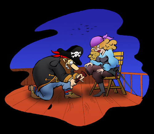 Cartoon: The Pirate Princess... (medium) by berk-olgun tagged the,pirate,princess