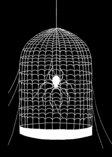 Cartoon: The Spidercage... (medium) by berk-olgun tagged the,spidercage