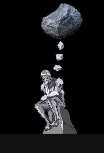 Cartoon: The Thinker... (medium) by berk-olgun tagged the,thinker