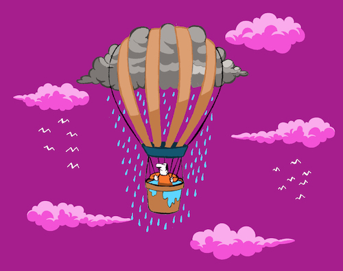 Cartoon: The Unluckiest Man... (medium) by berk-olgun tagged the,unluckiest,man