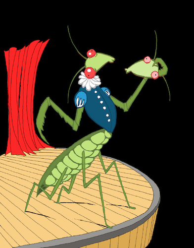 Cartoon: To Be Mantis... (medium) by berk-olgun tagged to,be,mantis