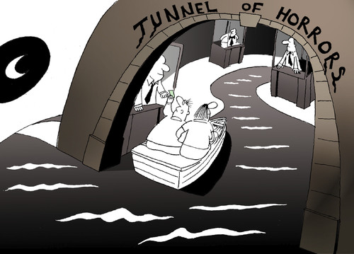 Cartoon: Tunnel of Horrors... (medium) by berk-olgun tagged of,tunnel,horrors