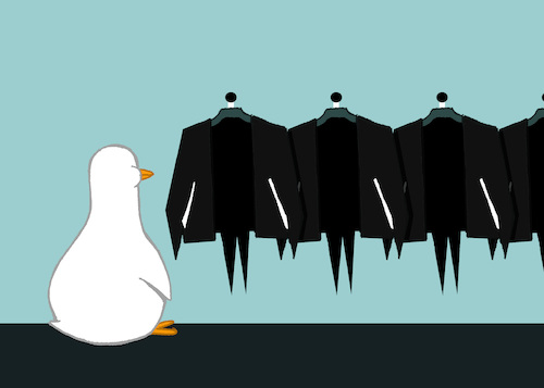 Cartoon: Tuxedo... (medium) by berk-olgun tagged tuxedo