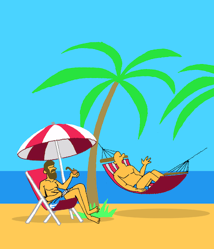Cartoon: Vacation... (medium) by berk-olgun tagged vacation