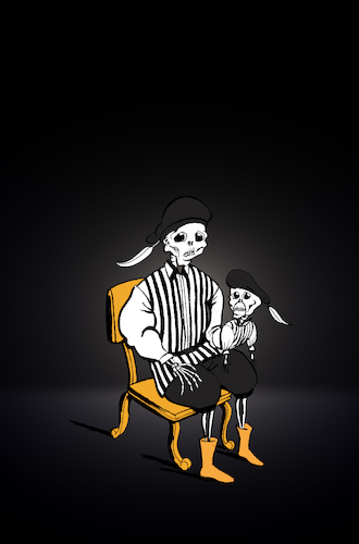 Cartoon: Ventriloquist Hamlet... (medium) by berk-olgun tagged ventriloquist,hamlet