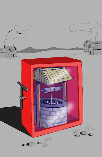 Cartoon: Village on Fire... (medium) by berk-olgun tagged village,on,fire