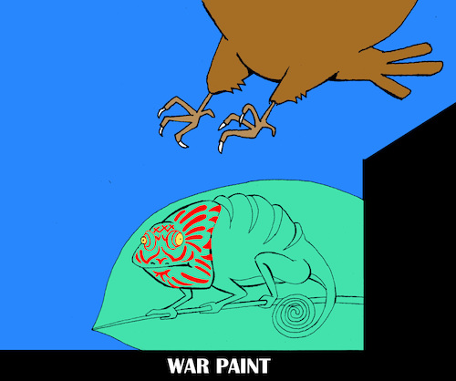 Cartoon: War Paint... (medium) by berk-olgun tagged war,paint
