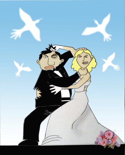 Cartoon: Wedding Photo.. (medium) by berk-olgun tagged photo,wedding