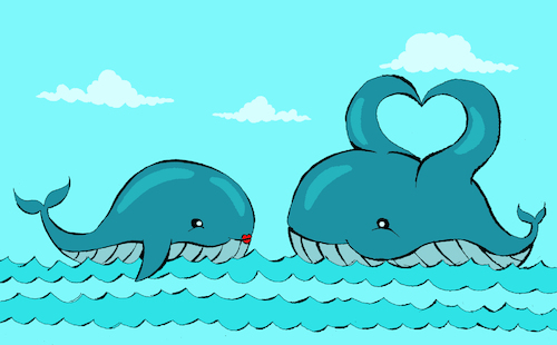 Cartoon: Whale Heart... (medium) by berk-olgun tagged whale,heart