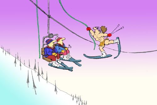 Cartoon: Winter Vacation... (medium) by berk-olgun tagged winter,vacation