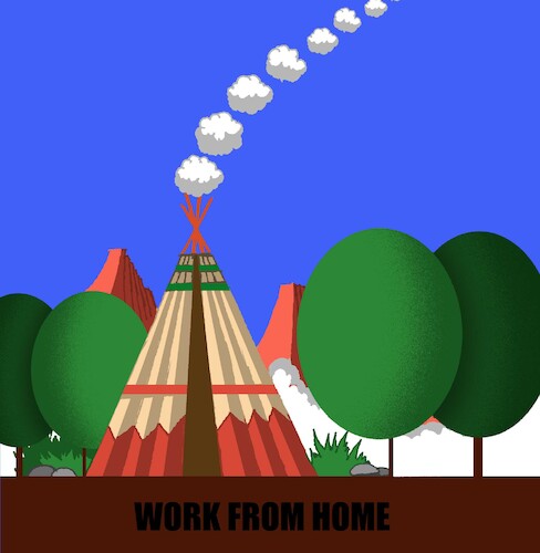 Cartoon: Work From Home... (medium) by berk-olgun tagged work,from,home