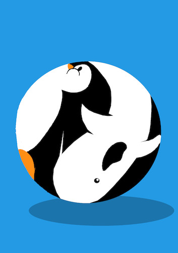 Cartoon: Yin Yang... (medium) by berk-olgun tagged yin,yang