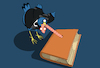 Cartoon: Bookworm... (small) by berk-olgun tagged bookworm