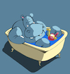 Cartoon: Hippo Bath... (small) by berk-olgun tagged hippo,bath