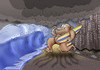 Cartoon: King Kong vs Tsunami... (small) by berk-olgun tagged king,kong,vs,tsunami