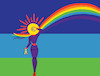 Cartoon: Lady Rainbow... (small) by berk-olgun tagged lady,rainbow