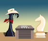 Cartoon: Lucky Luke Chess... (small) by berk-olgun tagged lucky,luke,chess