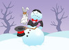 Cartoon: Magician Snowman... (small) by berk-olgun tagged magician,snowman