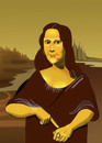 Cartoon: Mona Lisa Smile.. (small) by berk-olgun tagged mona,lisa,smile