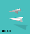 Cartoon: Origamic Top Gun... (small) by berk-olgun tagged origamic,top,gun