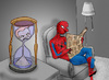 Cartoon: Sandman vs Spiderman.. (small) by berk-olgun tagged sandman vs spiderman