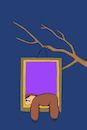 Cartoon: Sloth Painting... (small) by berk-olgun tagged sloth,painting