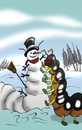 Cartoon: Snowcentipede... (small) by berk-olgun tagged snowcentipede