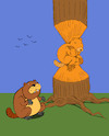 Cartoon: Thinker Beaver... (small) by berk-olgun tagged thinker,beaver