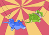 Cartoon: Trapeze... (small) by berk-olgun tagged trapeze