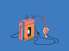 Cartoon: Walkman... (small) by berk-olgun tagged walkman