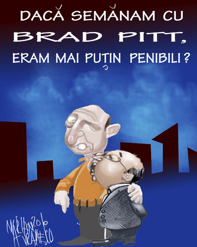 Cartoon: BASE BOC AND BRAD (medium) by Marian Avramescu tagged mmmmmmmm