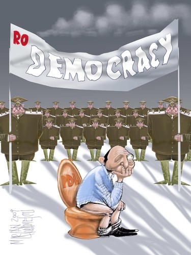 Cartoon: DEMOCRACY (medium) by Marian Avramescu tagged ro,mav