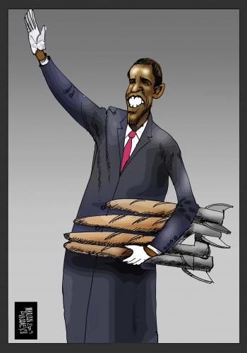 Cartoon: HI (medium) by Marian Avramescu tagged obama