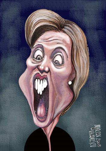 Cartoon: Hillary Clinton (medium) by Marian Avramescu tagged usa,2008